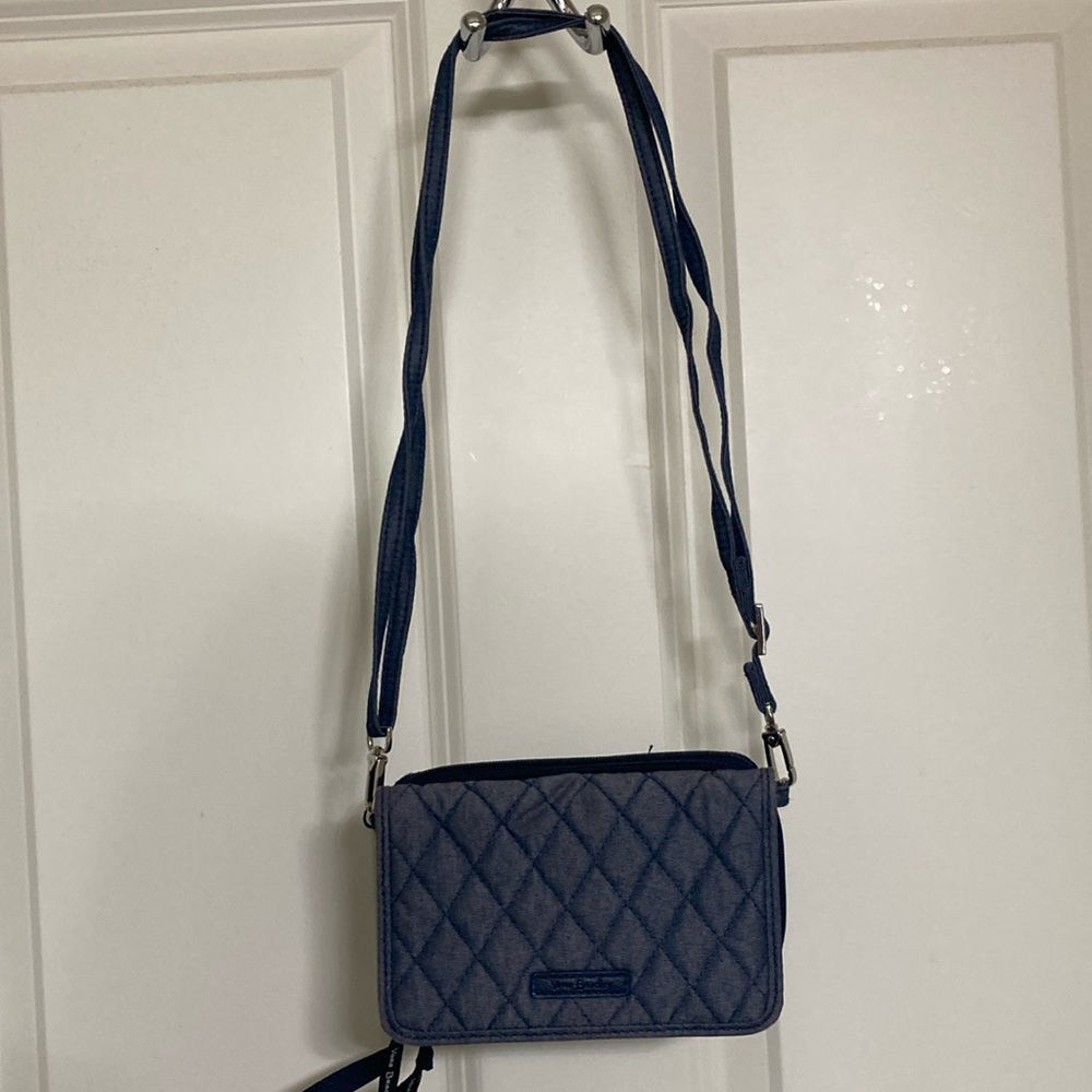 Vera Bradley small crossbody midnight navy denim